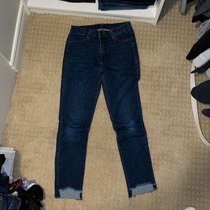 Just black, size 27, step hem, skinny